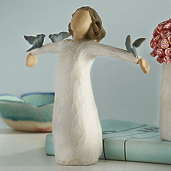 Woman with Birds Happiness Figurine