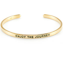 Enjoy The Journey Gold Plated Message Bracelet