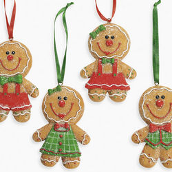 Big Head Gingerbread Ornaments