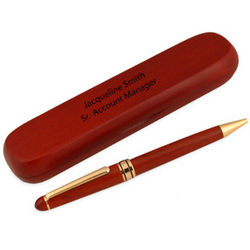 Corporate Rosewood Pen and Matching Box