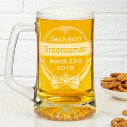 Cheers to the Groomsman Personalized Beer Mug