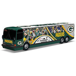 Green Bay Packers Tour Bus with Team Player Graphics