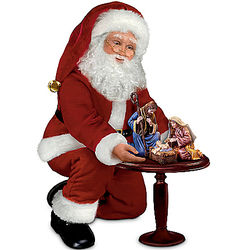 The Reason For The Season Thomas Kinkade Santa Doll and Nativity