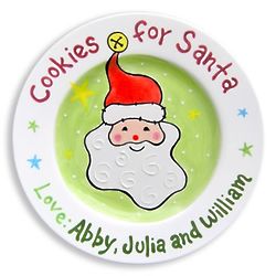 Cookies for Santa Personalized 8" Ceramic Plate