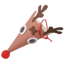 Kid's Reindeer Cone Ornament Craft Kit
