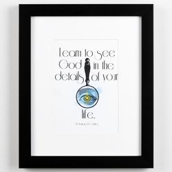 Learn to See God St. Francis de Sales Quote Framed Art Print