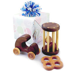 Handmade Wood Baby Toys Gift Set