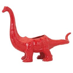 Brachiosaurus Dinosaur Planter in Red