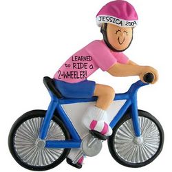 Girl Bicycle Rider Personalized Ornament