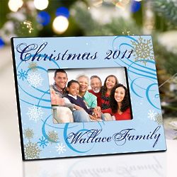 Personalized Dazzling Snowflakes Frame