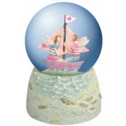 Stunning Sailing Fairies Musical Water Globe