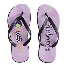 Personalized Spa Day Icon Flip Flops