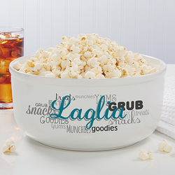 Family Snack Time Personalized Serving Bowl