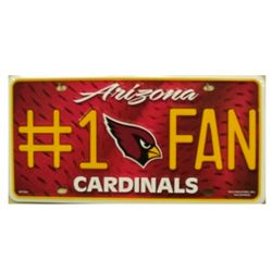 Arizona Cardinals No. 1 Fan License Plate