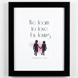 We Learn to Love St. Francis de Sales Quote Framed Art Print