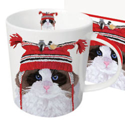 Cat in Winter Hat Mug