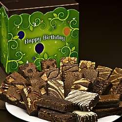 Happy Birthday Gourmet Brownie Gift Box