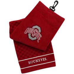 Ohio State Buckeyes Scarlet Embroidered Team Logo Golf Towel