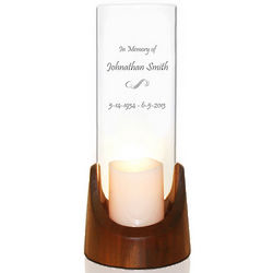 Personalized Memorial Viking Candle Lamp