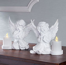Pair of Guiding Light Angel Figurines