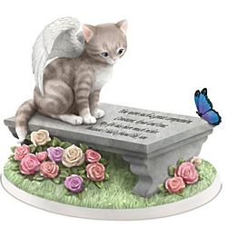 Cats Leave Paw Prints On Our Hearts Pet Memorial Figurine