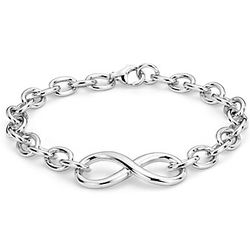 Sterling Silver Infinity Chain Bracelet
