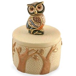 Vigilant Owl Trinket Box