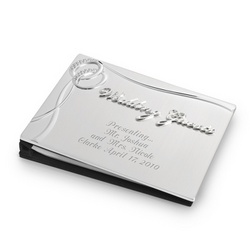 Personalized Double Rings Guest Book