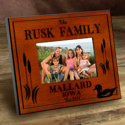 Personalized Wood Duck Cabin Photo Frame
