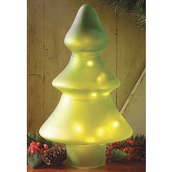 Frosted Glass Christmas Tree Figurine