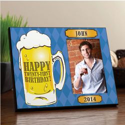 His 21st Birthday Personalized Photo Frame