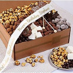 Chocolate Bliss Snack Box with Personalized Ribbon