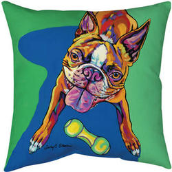 Dogs of Many Colors Outdoor Pillow