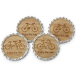 Enjoy the Ride Bike Chain Coasters