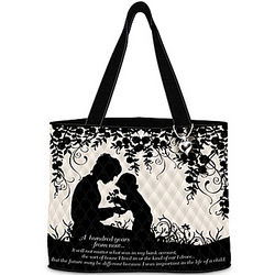 In the Life of a Child Quilted Tote Bag with Cosmetic Case