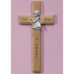 Personalized Girl's Wooden Cross