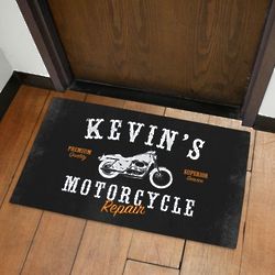 Personalized Motorcycle Repair Doormat