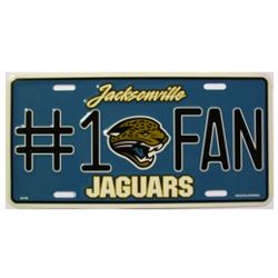 Jacksonville Jaguars No. 1 Fan License Plate in Blue