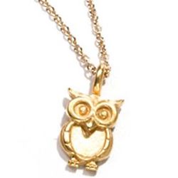 Wisdom Owl Gold Dipped Necklace