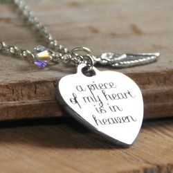 A Piece Of My Heart Is In Heaven Necklace