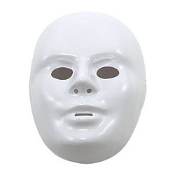 Plastic White Full Mask