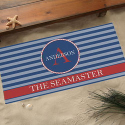 Anchors Aweigh Large Personalized Doormat