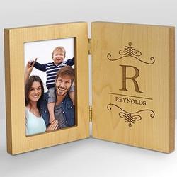 Family's Personalized Hinged Wood Picture Frame