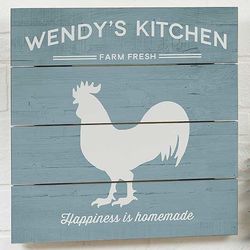 Personalized Farmhouse Kitchen Wooden Slat Sign