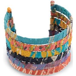 Kantha Wrapped Fabic Bracelet