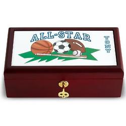 Personalized All Star Sports Memory Box