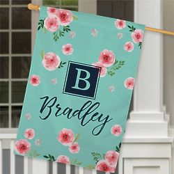 Personalized Spring Rose House Flag