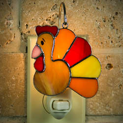 Turkey Switchable Stained Glass Ornament/Nightlight
