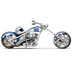 Indianapolis Colts Chopper with Silver and Blue Paint Scheme