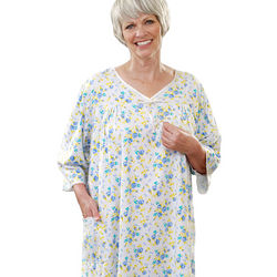 Women's Soft Knit Adaptive Pattern Hospital Gown